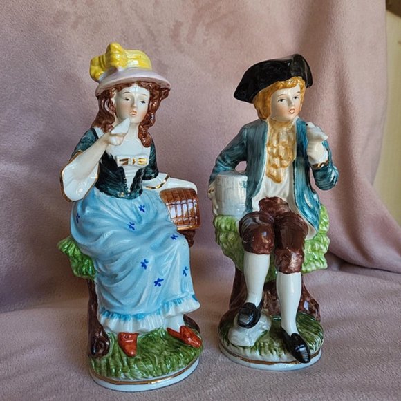Two German porcelain figurines S under crown mark